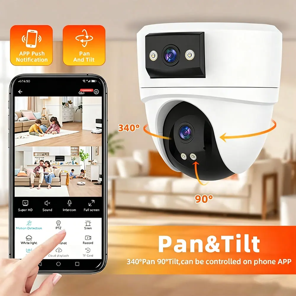 ANSVICAM 4K WiFi IP Camera PTZ Dual Lens Smart Home Auto Tracking CCTV Camera Wireless Surveillance Security Baby Monitor O-Kam 3