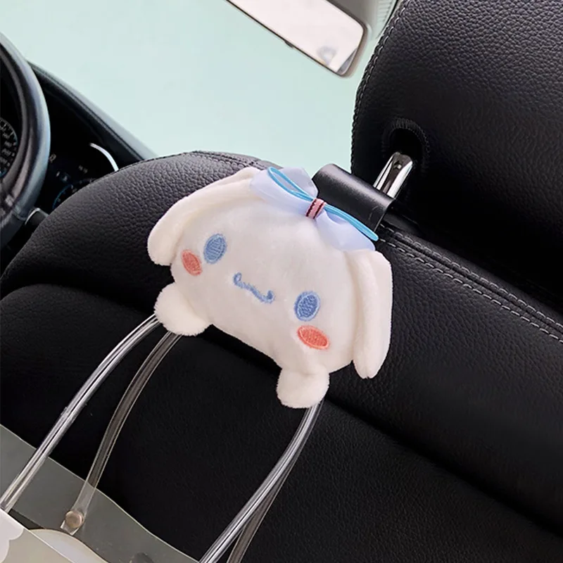 Kawaii Hello Kitty Car Seat Back Organizer Anime Multi-Pocket Bottle Holder  Tissue Storage Bag Auto