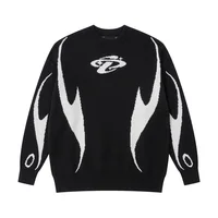 Autumn Winter Women Retro Pullover Sweater Fashion Long Sleeve Star Pattern Y2K Sweater Lady Casual Harajuku Knit Sweater Unisex - Image 2