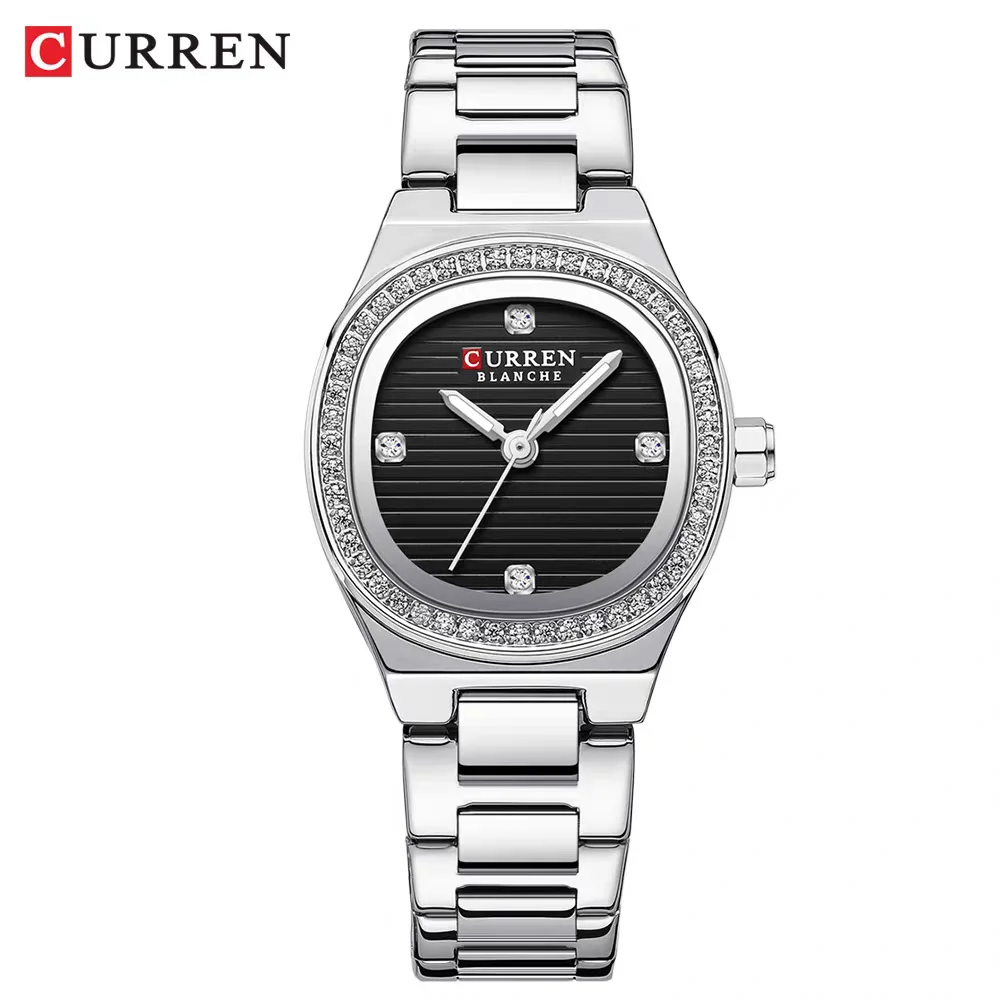 Curren 9101 Women Watch Casual Crystal 3-Hand Quartz Luxury Wristwatch Gift For Ladies 5