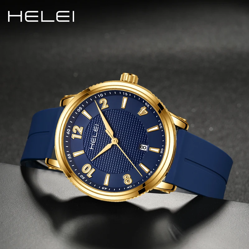 HELEI brand business luxury watches vintage classic men's watches fashion quartz wristwatch men's authentic watches gift for men