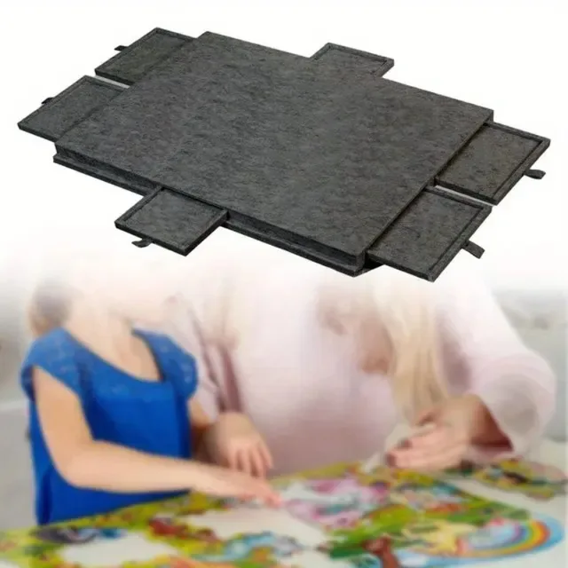 1 ensemble de planches de Puzzle décoratives 6 en 1, bureau de Puzzle inclinable avec 6 tiroirs, peut contenir 1000 pièces pour la décoration de la maison et le rangement éducatif