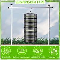 4/6 Layer Herb Hanging Drying Net Breathable Herb Drying Net with Zipper Foldable Hanging Mesh Basket for Herbs Flowers Fish Nut 2