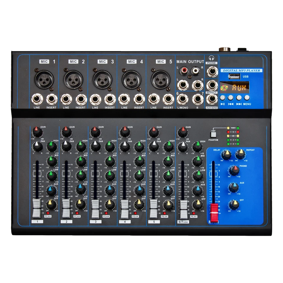 Professional Portable Digital DJ Mixer Console