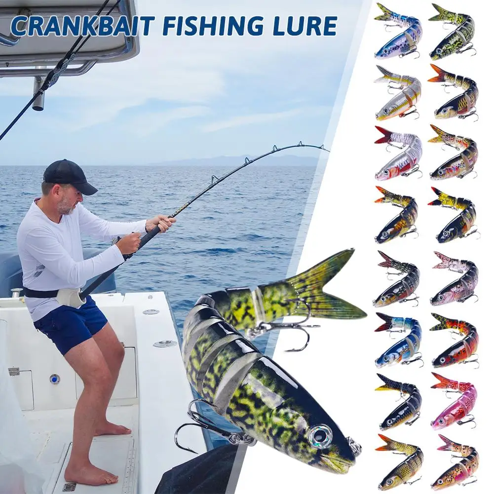 ABS Multi Jointed Swimbait Crankbait Fishing Lure Tackle