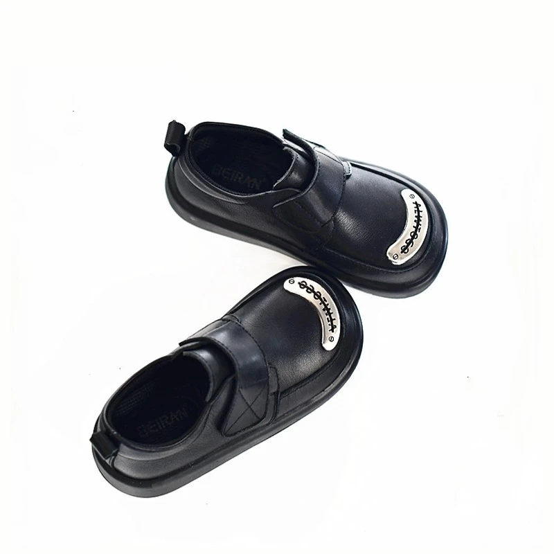 Full Grain Leather Boys Leather Shoes Spring Autumn Cow Baby Girls School Shoes Children's Casual Flat
