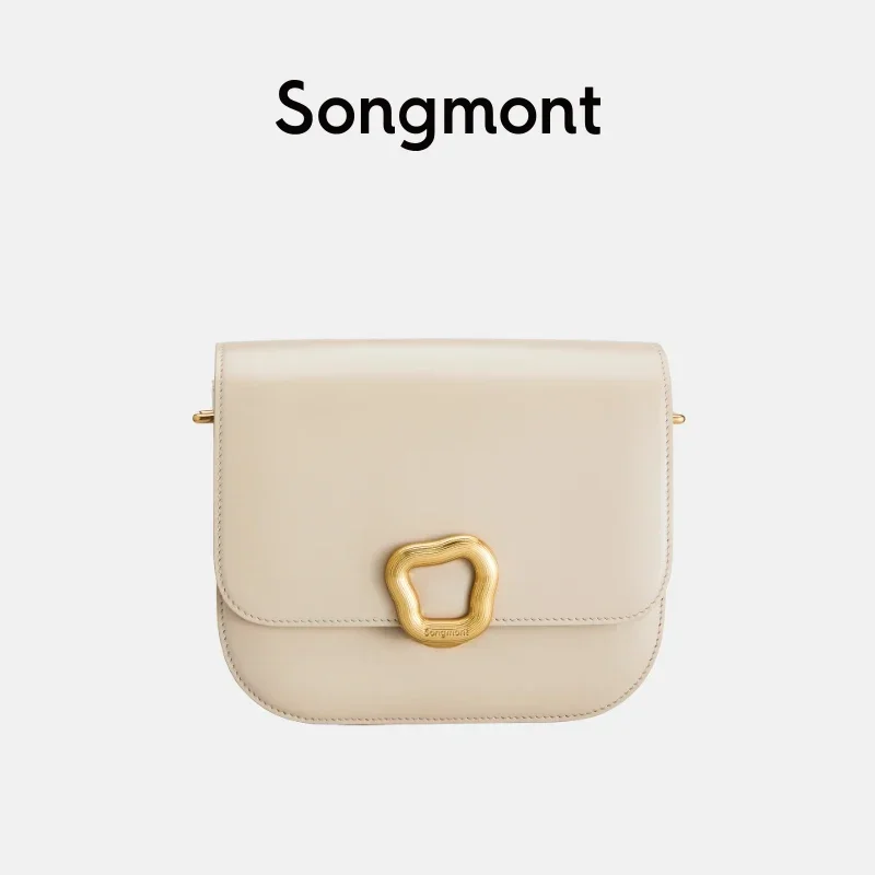 

Songmont Tofu Bag Medium New Style Square messenger bag Single Shoulder Handheld Oblique Straddle Women Advanced Sense