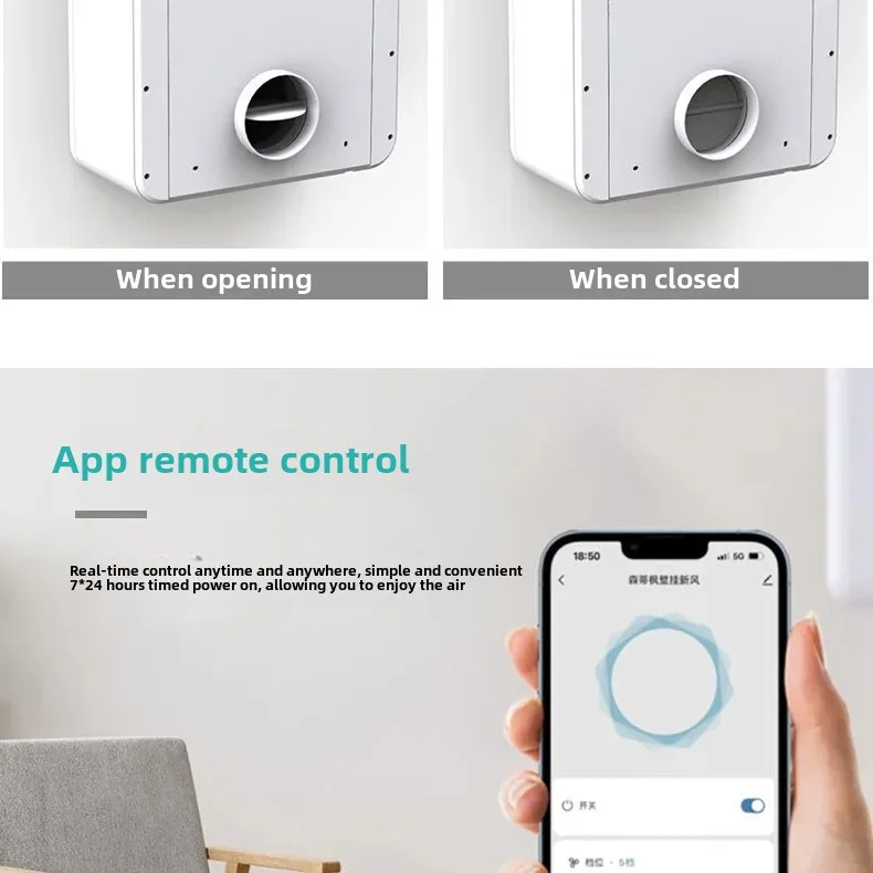 Ventilation And Ventilation Wall-mounted New Fan Maternal And Infant Elderly Room Dust Removal Purifier Nation