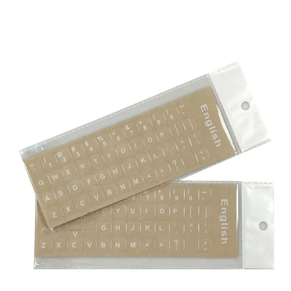 

Russian English Transparent Keyboard Stickers Korean Hebrew Language Alphabet for Computer PC Dust Protection Laptop Accessories