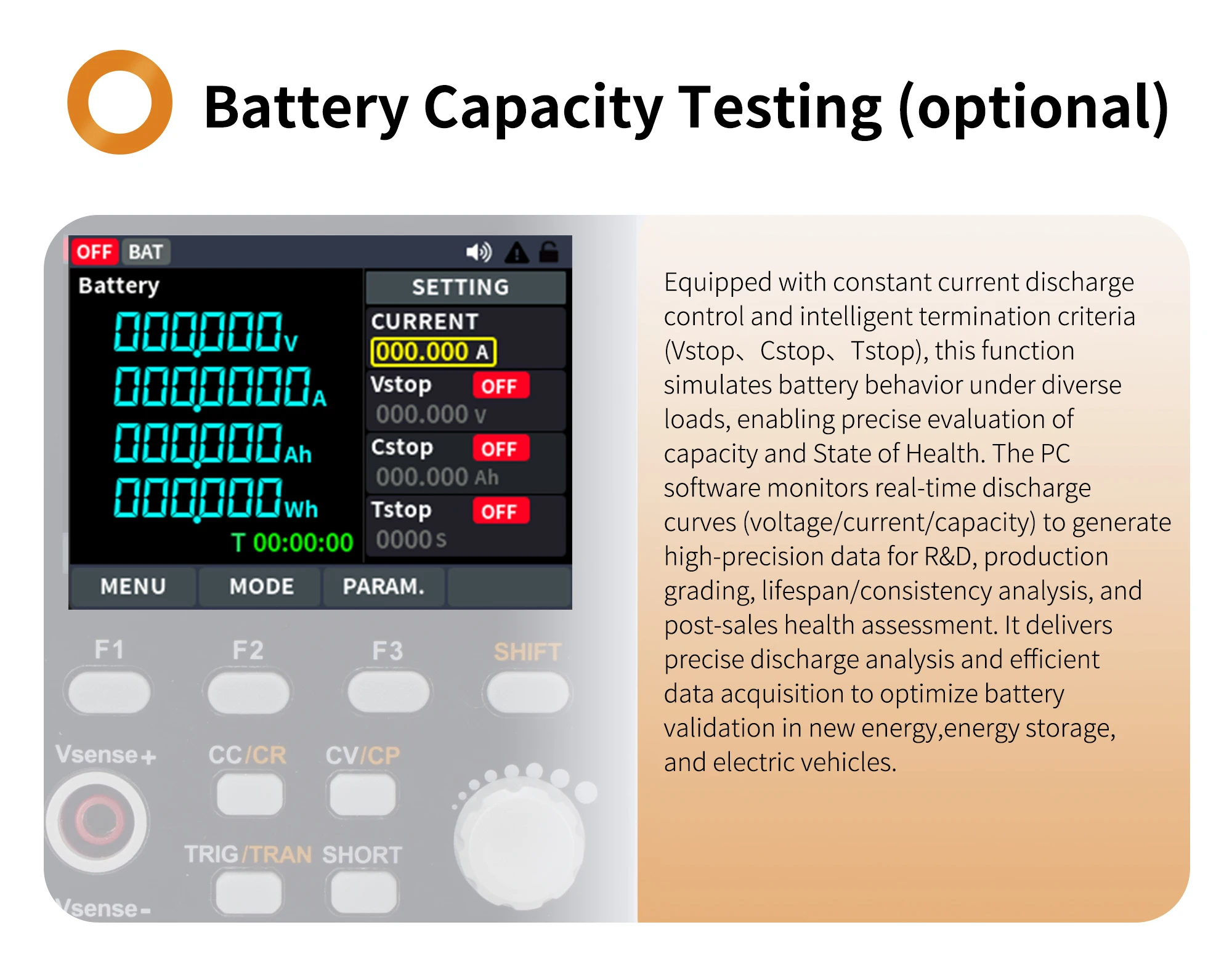 OWON Programmable DC Electronic Load OEL30 Series Digital Battery Capacity Teste