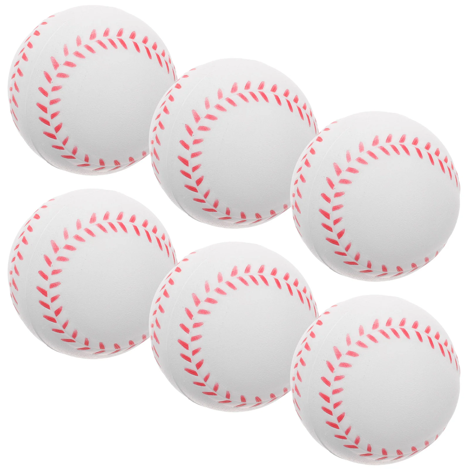 

6pcs Training Baseballs Softball Toys Pu Practice Baseballs Training Baseballs for Hitting