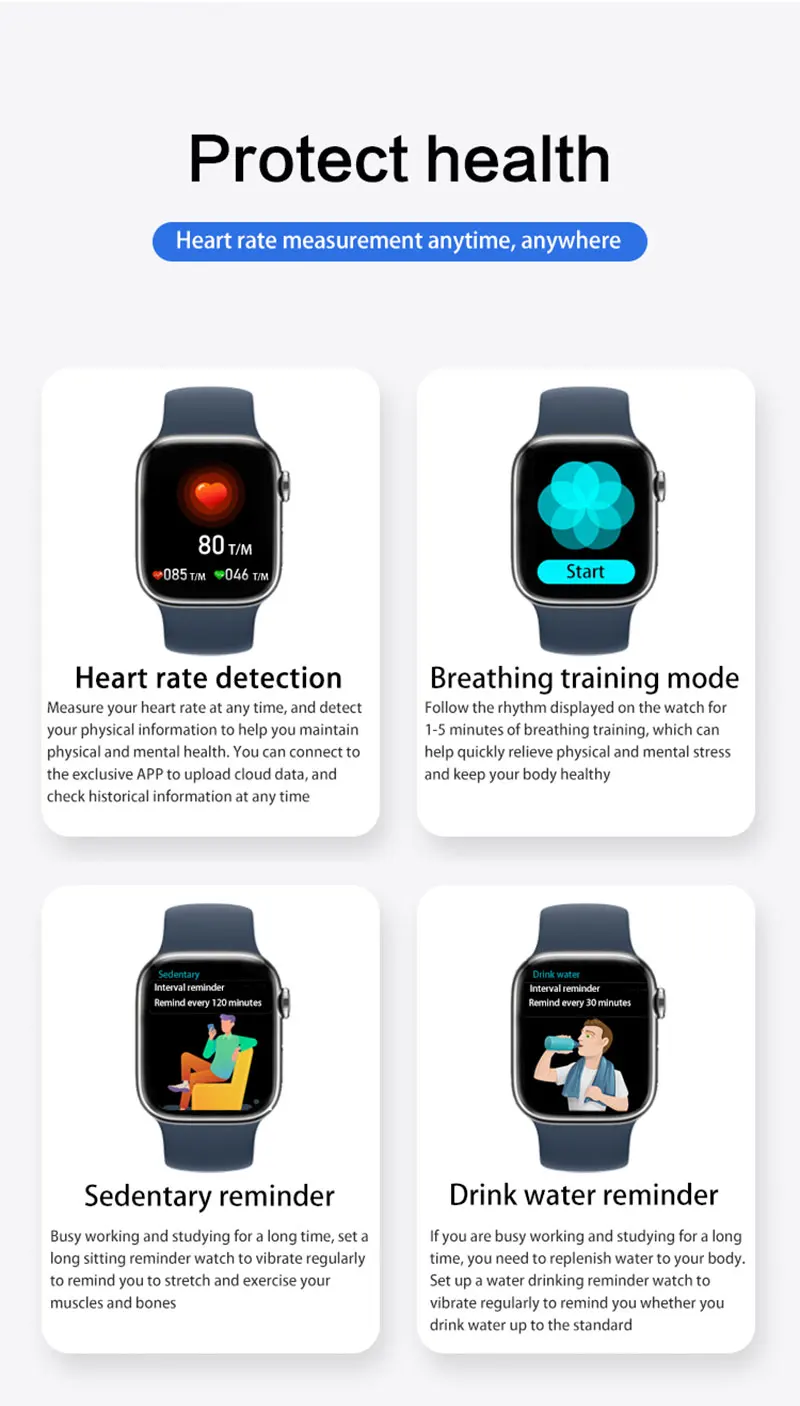 IWO 15 Series 8 Ʈ ġ Men Women Custom Watch face   Heart Rate  charge Smartwatch   Apple ȵ̵