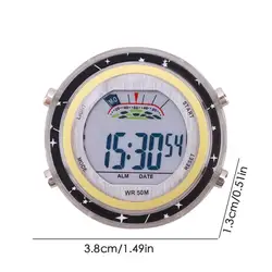 Compact Motorcycle Handlebar Clock - Sleek, Easy - Install Timepiece (Black)
