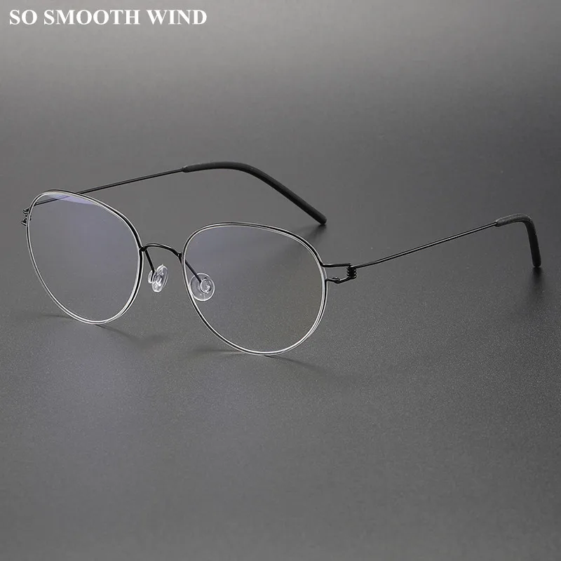 

Denmark Brand Ultralight Titanium Eyeglasses Frames Men Retro Oval Glasses Frame Women Optical Myopia Lens Prescription Eyegwear