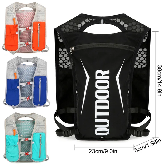 1PCS Running Hydration Vest Backpack, Lightweight Water Backpack Running Vest for Women Men Hiking Biking Cycling Jogging 6