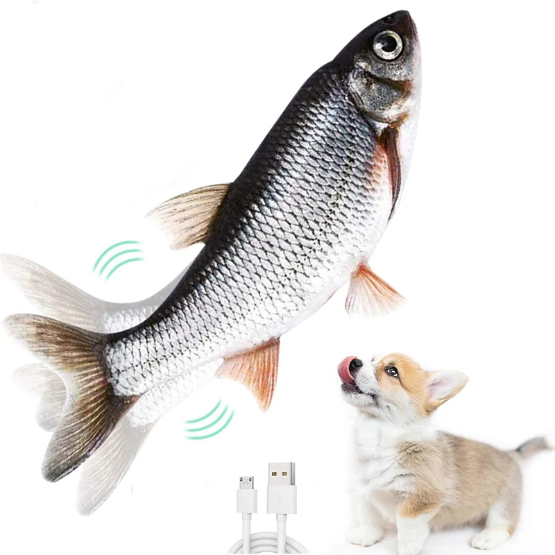 FloppyFishDogToyElectronicDancingFishInteractiveDogsToysRealisticMovingFishToyfor