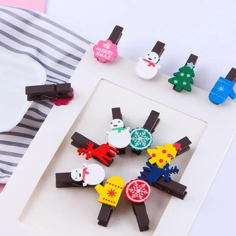 Mini Clothes Pins For Photo Christmas Clip Wooden Clothespins 12 Pcs Cute  And Durable Christmas Mini Clothespins For Pictures - AliExpress