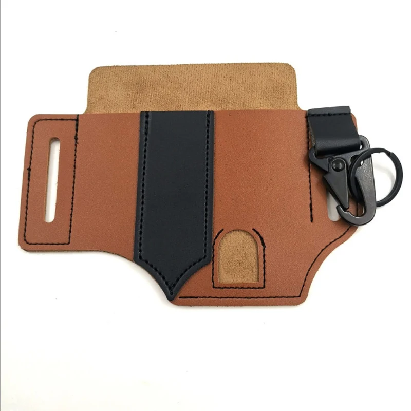 Leather Sheath for Multitool Sheath Pocket Organizer Hunt Tactical Knife Pouch Camping Outdoor Tool Bag