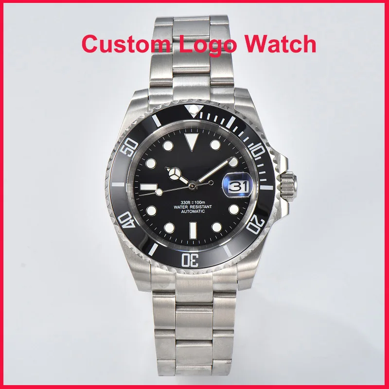 

Automatic Custom S Logo NH35 Watch For Men 5Bar Waterproof Sapphire Crystal Stainless Steel Sub-Mariner Design 40mm WristWatches