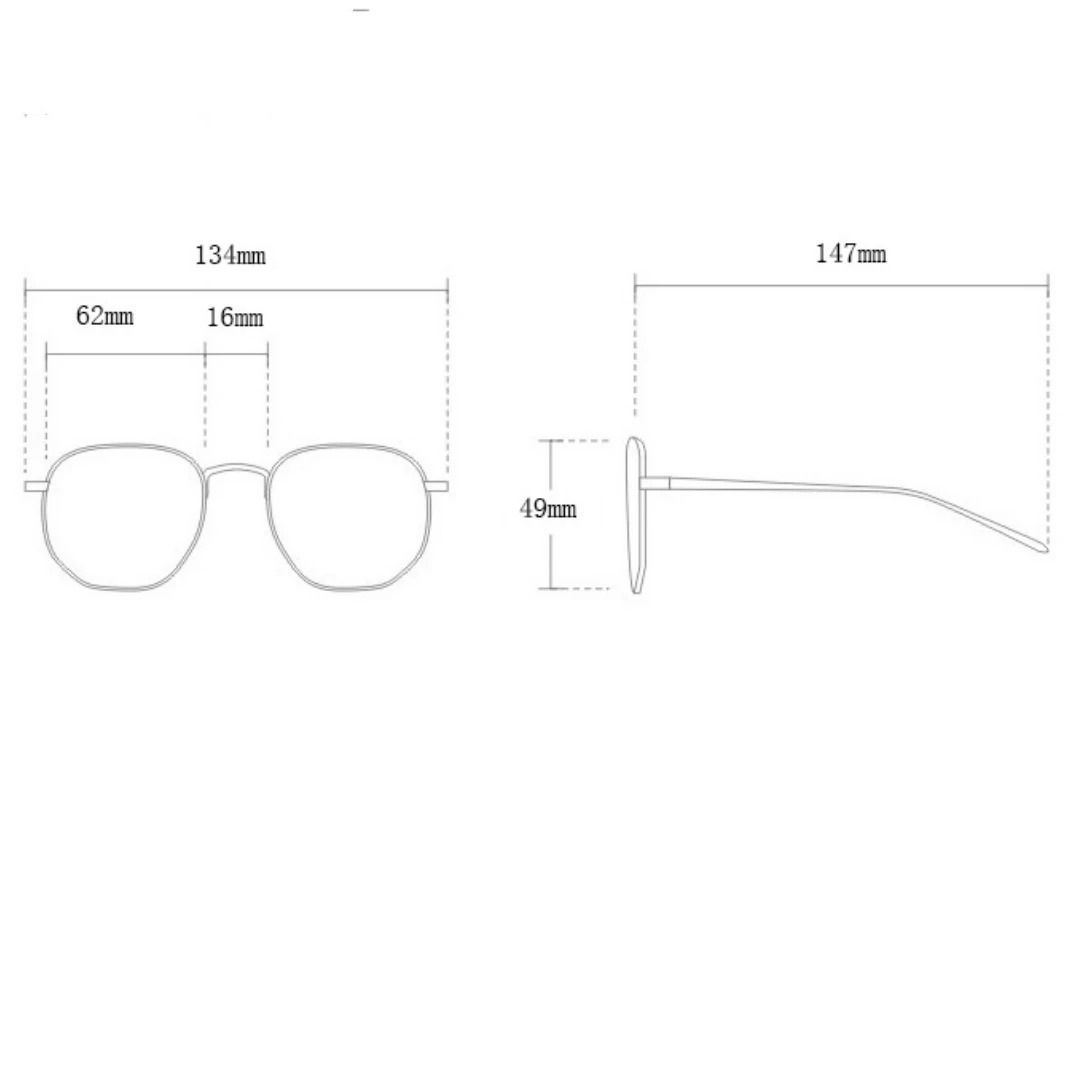 Irregular Trend Big Frame Anti-Blu-ray Glasses Pair PC New Ultra-light Frame