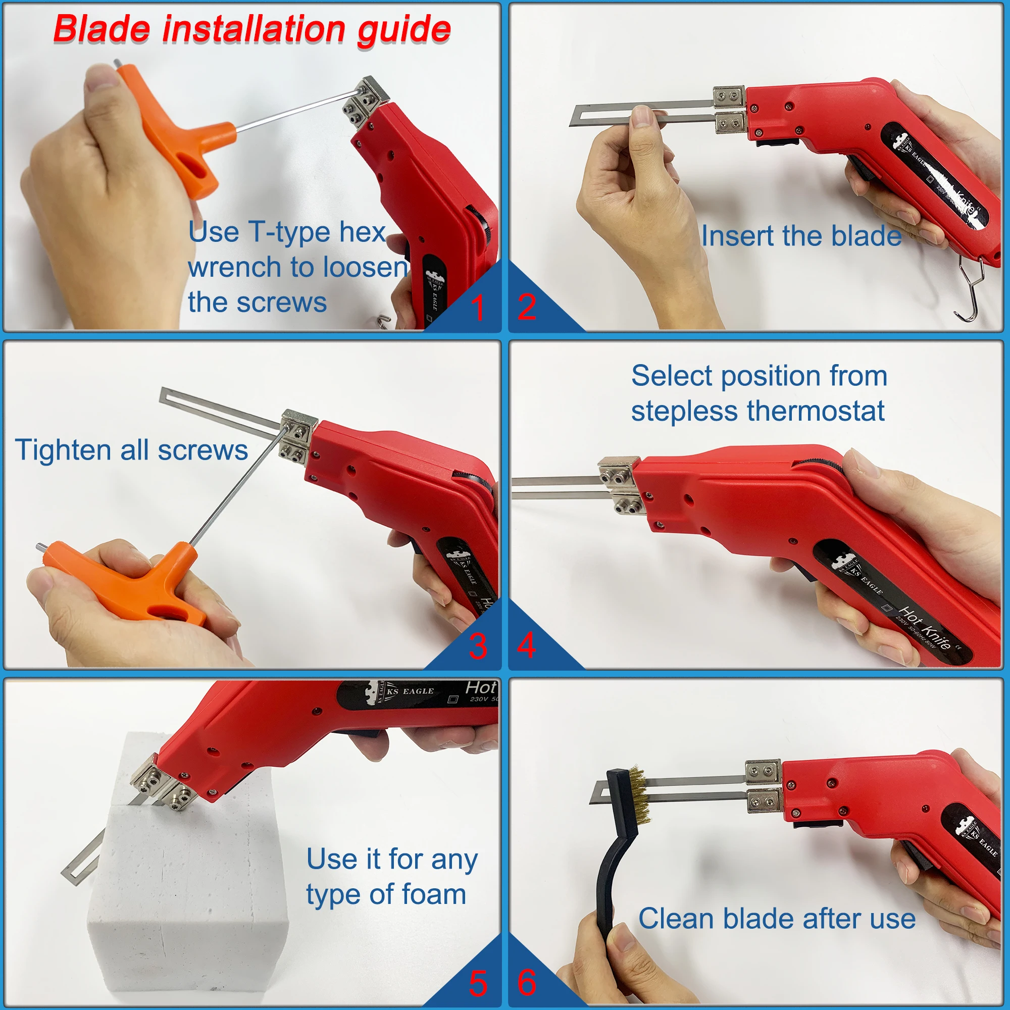 Electric Foam Cutter Knife 10/15/20/25CM Electric Foam Polystyrene