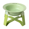 Household Products Ceramic Pet Bowl Iron Frame Neck Protection Ufo Canned Water Bowl High Shallow Mouth Universal Pet Feeding 4