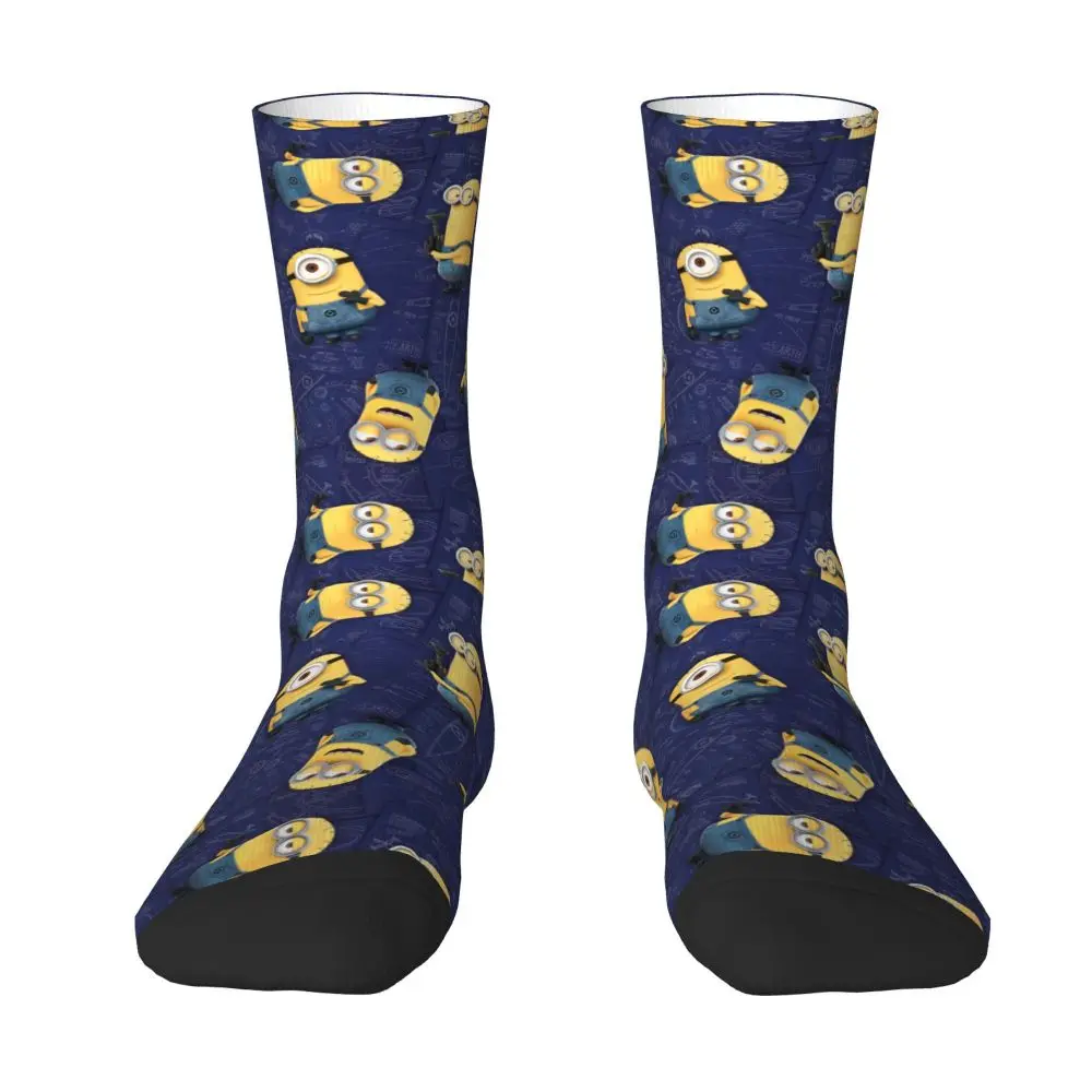 Custom Cool Print M- Minions Cartoon Socks for Women Men Stretchy Summer Autumn Winter M- Minions Bananas Crew Socks 191 S24efece575984113ba6b0624b8f10111p