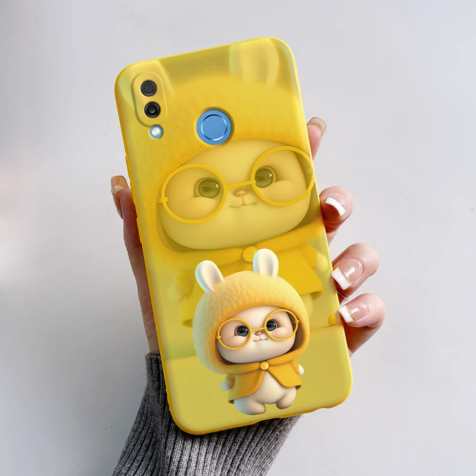 Cute Rabbit & Panda Painted Soft Silicon Cover for Huawei Honor Play 6.3