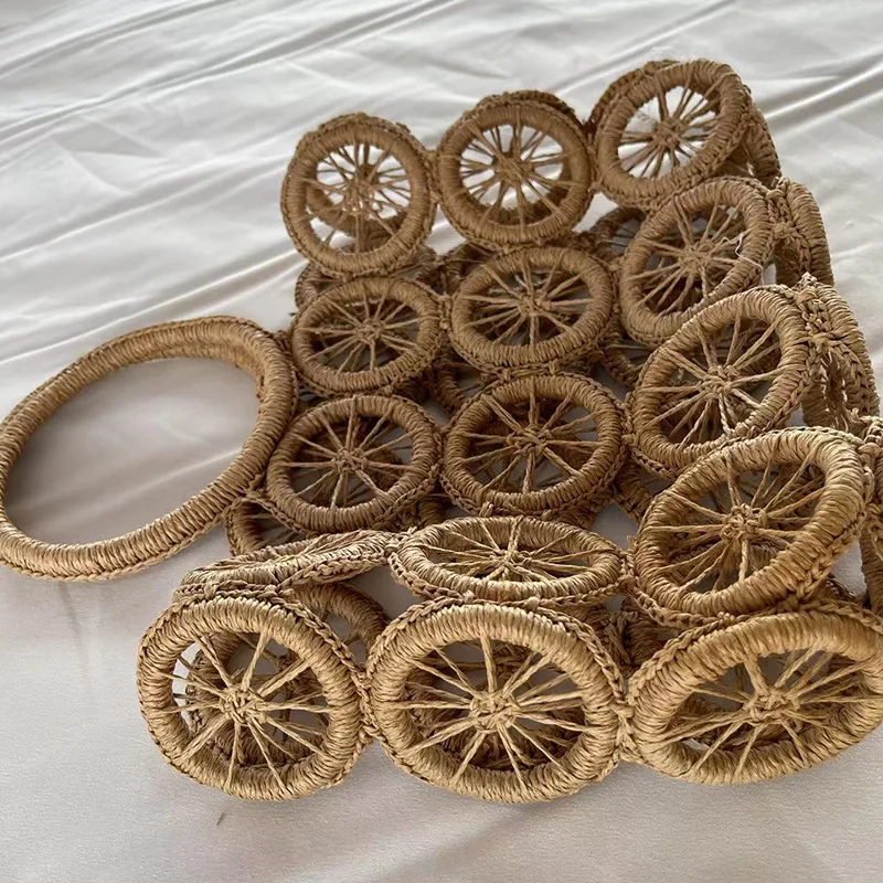 Fashion Rattan Hollow Straw Handbags Women Handmade Wicker Woven  Summer Beach Crossbody Bags Female Bali Bohemia Travel Totes