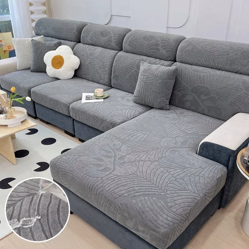 Waterproof Sofa Cover Elastic Jacquard Sofa Seat Cushion Cover Anti-dust Removable Sofa Cushion Protector Couch Slipcovers 6