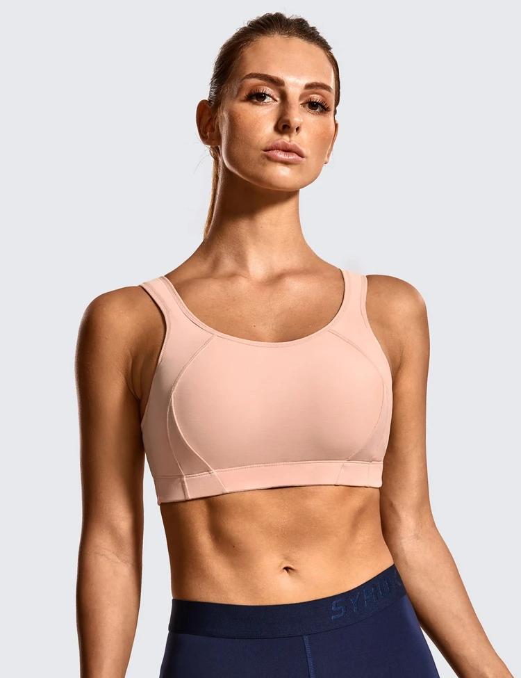 SYROKAN Womens High Impact Zipper Zip Front Sports Bra With Non Padded Wire  And X Back From Jiangzeming, $16.4