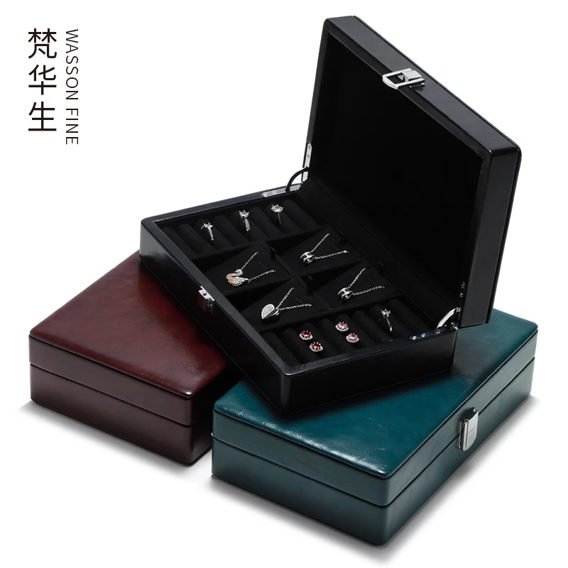 New Jewelry Storage Box Ring Necklace Pendant Ear Studs Pearl Treasure Box High end High Capacity Jewelry Gift Box