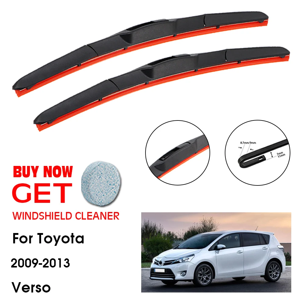 

Car Wiper For Toyota Verso 26"+16" 2009-2013 Front Window Washer Windscreen Windshield Silica Gel Wiper Blades Accessories