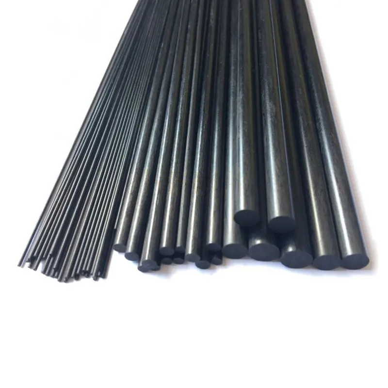 5Pcs/Lot 1000mm Solid Carbon Fiber Rod Diameter 1mm 1.5mm 2mm 3mm 4mm 5mm 6mm 7mm Carbon Rod for RC Aircraft Kite