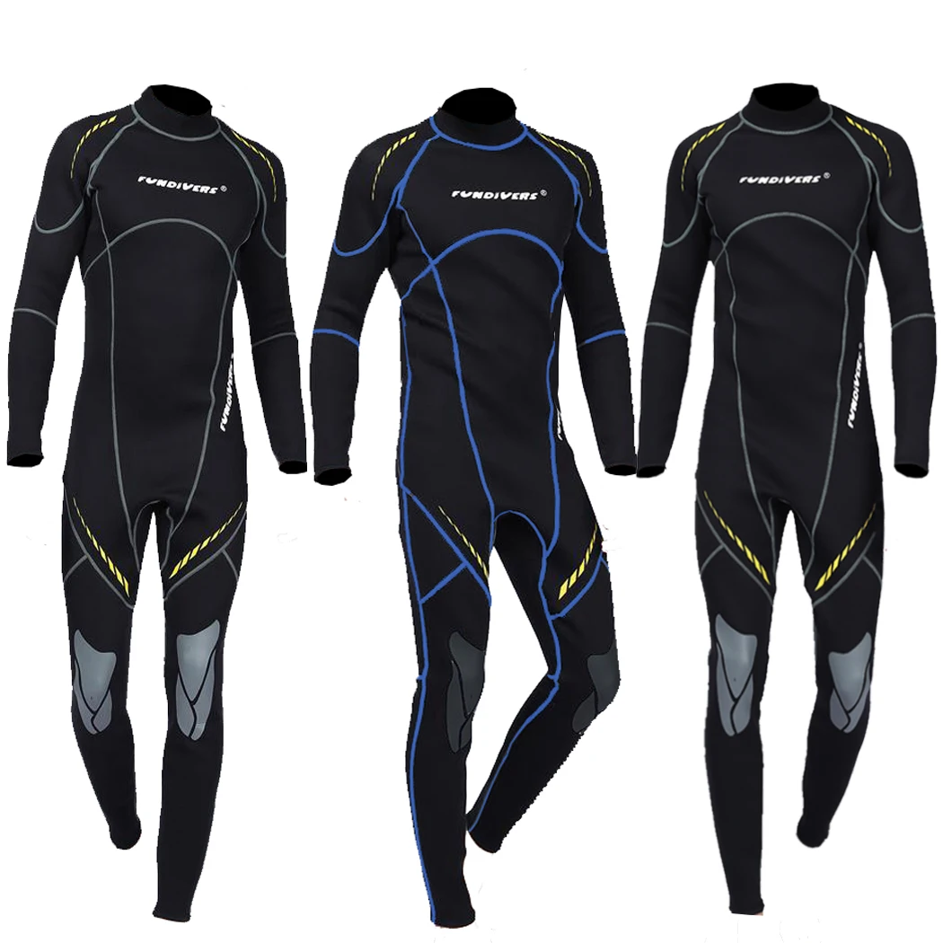 Fundivers Full Body Men's Neoprene Wetuit 3mm Diving Suit For Men Wetsuits Water Sports Clothes