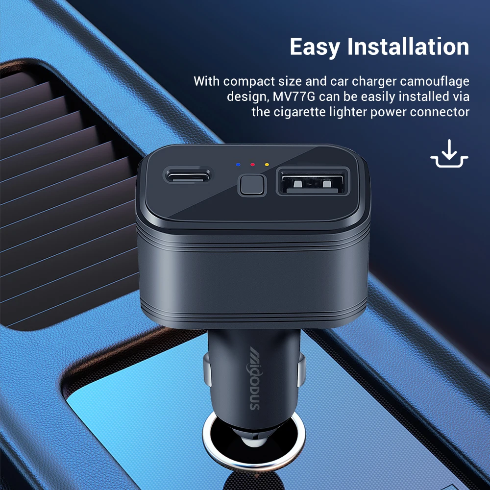 Tracker GPS 4G LTE Per Auto – Nascosto Con Doppia USB E SOS, Senza Abbonamento, Localizzazione In Tempo Reale E Allarmi Di Vibrazione