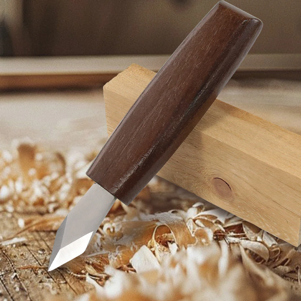 Marking Knife Double Bevel Striking Knife CR-V Sharp Blade Wooden Handle For Woodworking Carving Marking
