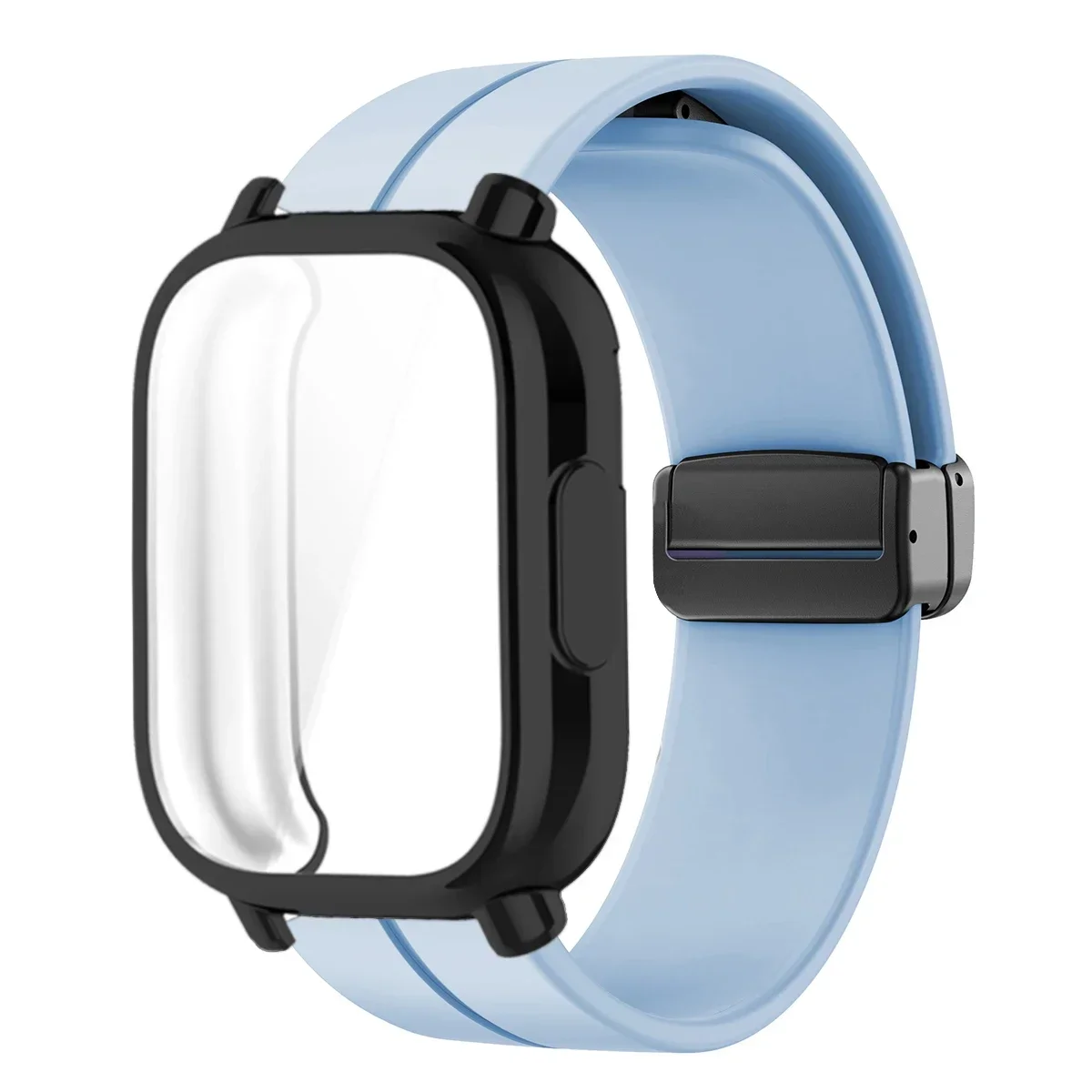 Enhanced TPU Case with Silicone Strap for Smartwatch Protection and Style