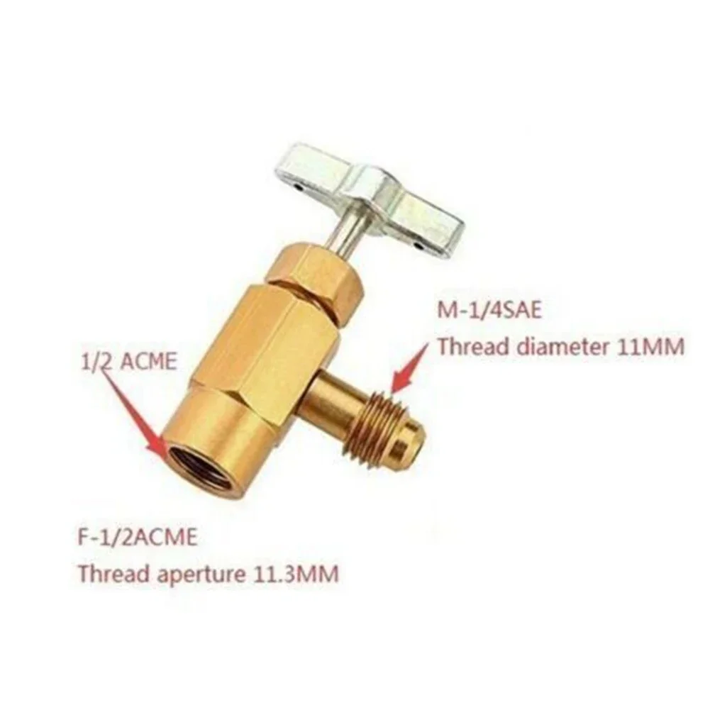 3PCS Self Sealing R1234yf A/C Can Tap 1/2IN ACME 1/4IN SAE Male Fit R12 R134a Right-Hand Threads Special Disassembly Tool