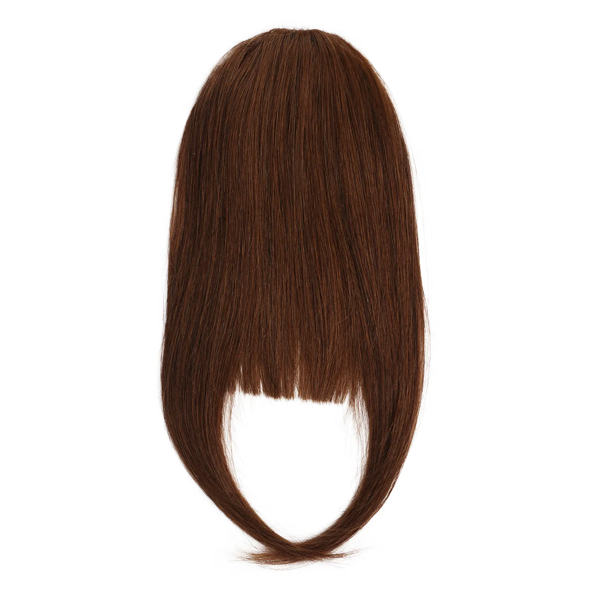 Human Hair Bangs Clip-In Hair Extension for Women 8inch 20g Front 3 clips in Straight Remy Natural Human Hair Fringe All Colors