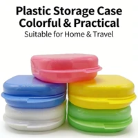 Lot de 50 boîtes de rangement dentaire pour protège-dents, gouttières orthodontiques, prothèses dentaires et appareils dentaires, en plastique, pour l'hygiène buccale, organisateur portable de voyage 2