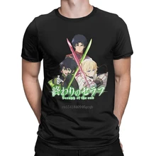 

Seraph Of The End Men's T Shirt Anime Funny Vintage Vintage Tee Shirt Short Sleeve T-Shirt 100% Cotton Plus Size Clothes