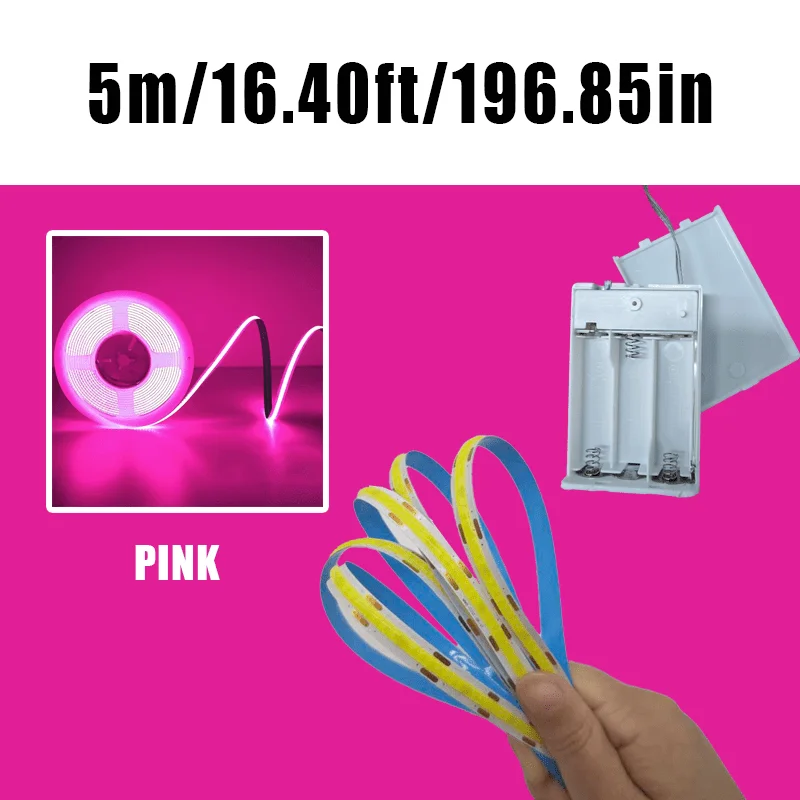 ตัวเลือกสินค้า ไฟ LED ยืดหยุ่น COB 5V สีสันสดใส สำหรับตกแต่งบ้านและงานปาร์ตี้