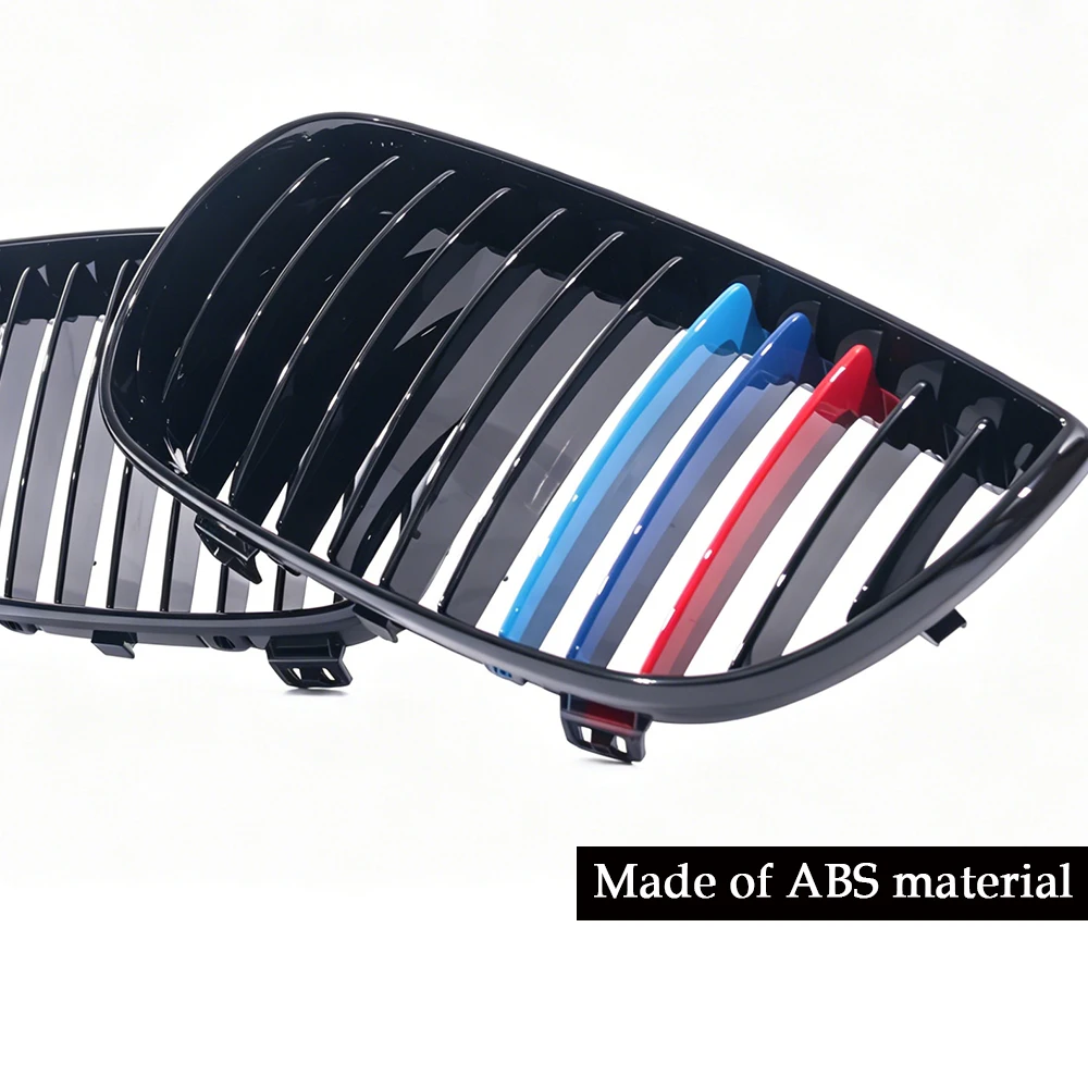 Sleek Gloss & Matte Black Carbon Fiber M Color Front Kidney Grille