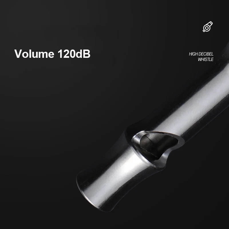 Titanium Alloy Single Tube Whistle 120dB Outdoor Survival Equipment Camping Portable Multifunctional EDC