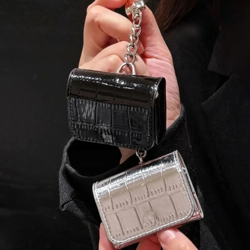 Stylish Simple Crocodile Print Headphone Cover for Apple Airpods 1/2 Pro Pro2 3 4 Personalized Leather Headphone Protective Case