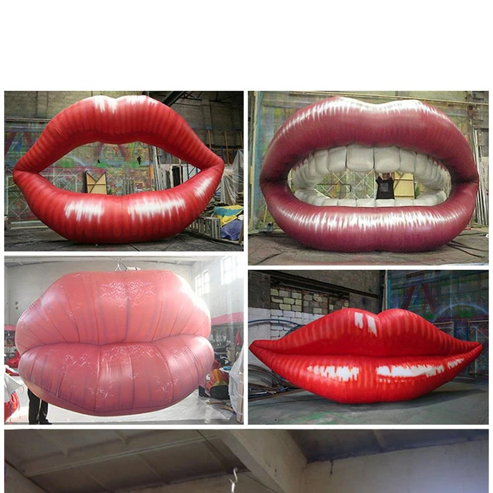 

Valentine' s Day Giant Inflatable Lip Model Airblown Mouth Balloon For City Parade Event Decoration