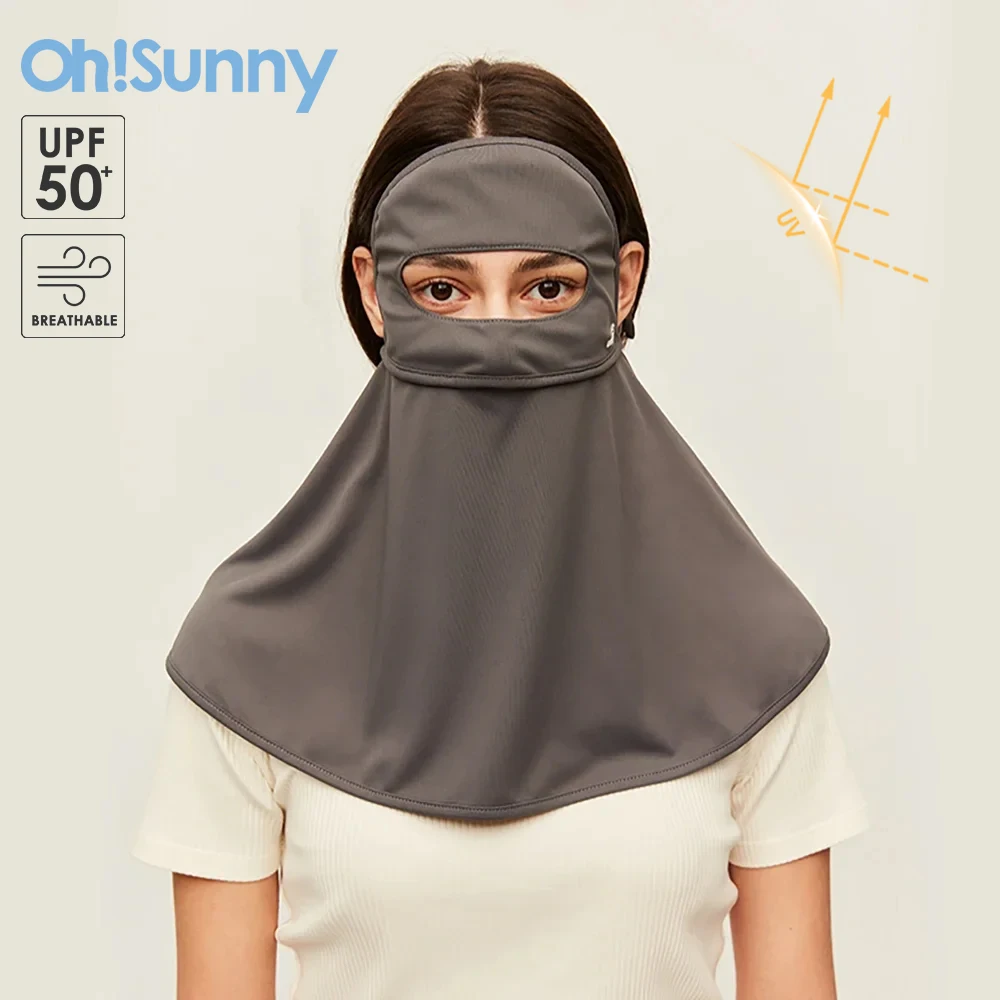 OhSunny Sun Protection Scarf Anti-UV UPF50+ Golf Neck Shoulder Flap Women New Breathable Face Cover Wraps for Cycling Hiking ohsunny women sun protection face cover breathable scarf neck shoulder flap wraps anti uv upf50 for cycling sunscreen shawl