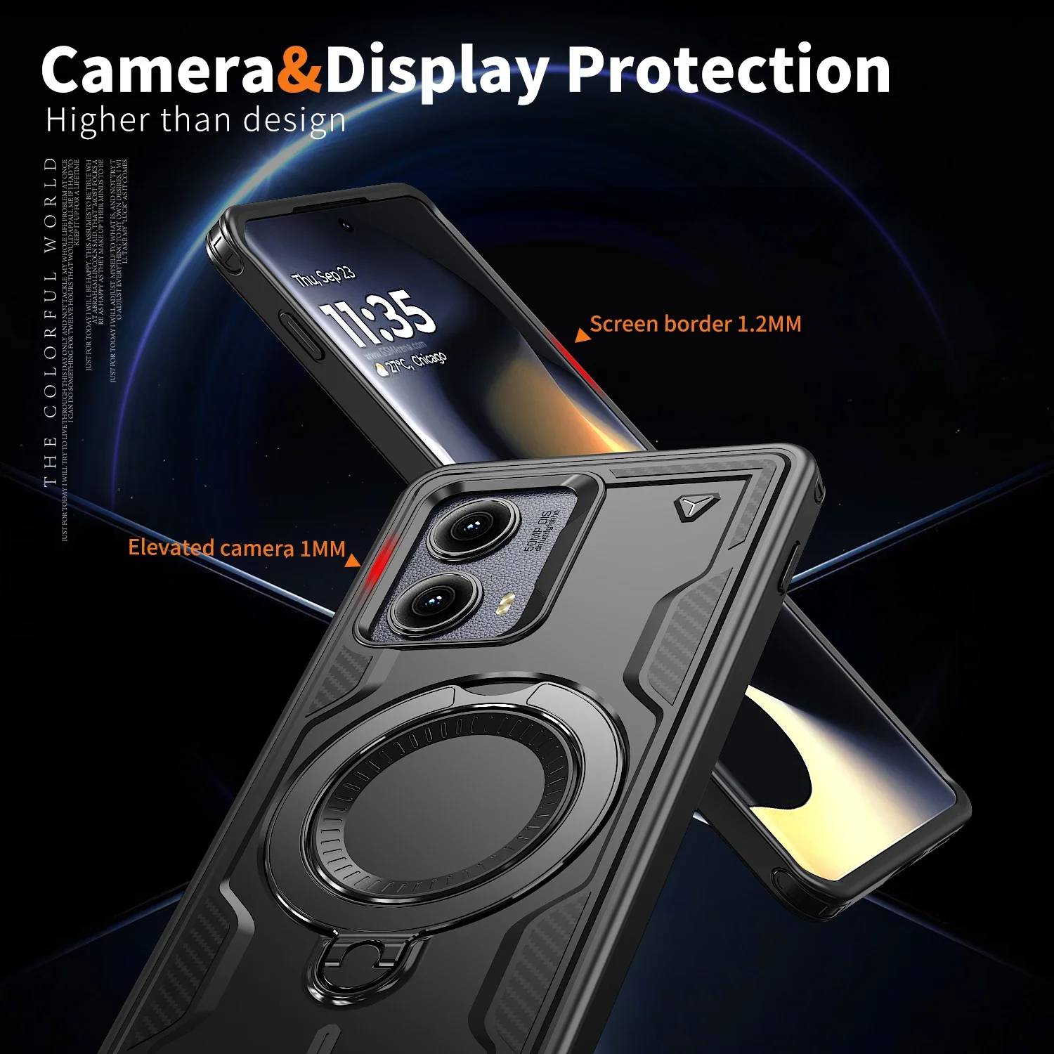 Magnetic Armor Shockproof Case with Stand and Wireless Charging Compatibility