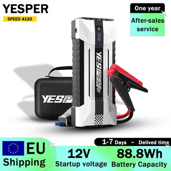 YESPER SPEED 4120 Avviatore di emergenza per auto portatile 12V Tensione 24000mAh Capacità Alimentazione di emergenza per auto Booster LED Avviatore per auto